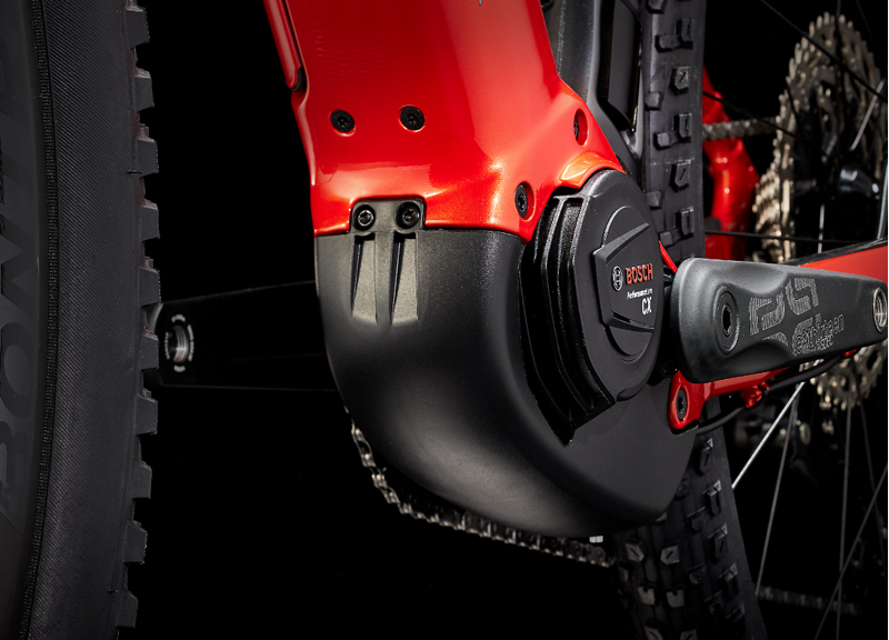 Trek Powerfly 5 Gen 4 Electric Mountain Bike 2023 in Lava Red and Grey-1